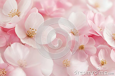 Soft spring pink flower petals background Stock Photo