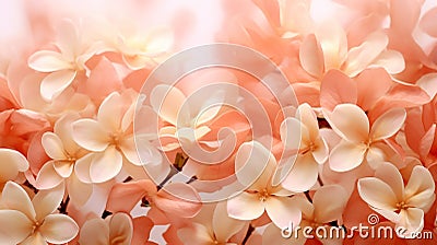 orange Plumeria frangipani flowers Stock Photo