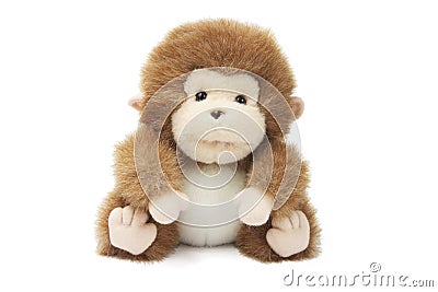 Soft Toy Baby Monkey Stock Photo