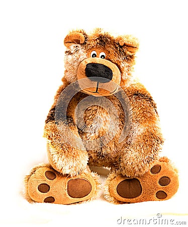 Soft toy teddy bear brown Stock Photo