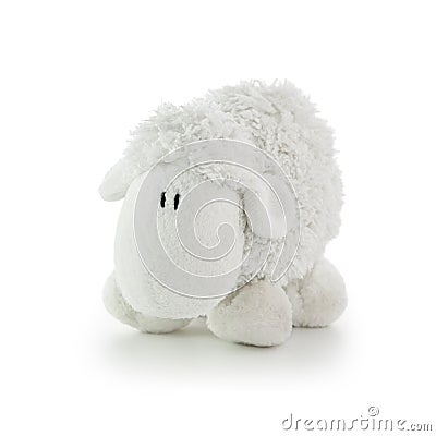 Soft Toy White Lamb Stock Photo