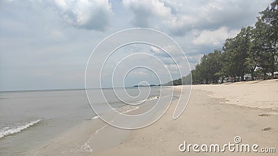 Soft waves on the beach Stock Photo