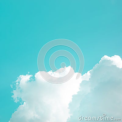 Soft white clouds with pastel color of sky Stock Photo
