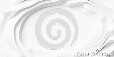 Soft white geometry folded ring or loop background template with copy space Cartoon Illustration