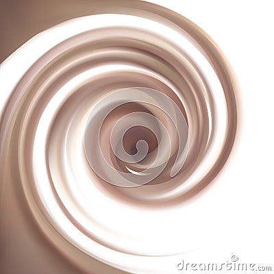 Vector background of swirling chocolate texture Vector Illustration