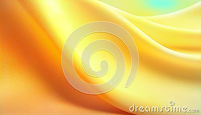 Soft yellow fabric draping elegantly, creating warm and inviting atmosphere Generative AI Stock Photo