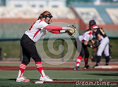 Softball Pitcher Editorial Stock Photo