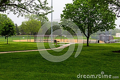 Softball diamond awaits better weather and lots of games Stock Photo