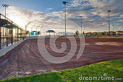 Softball field Stock Photo