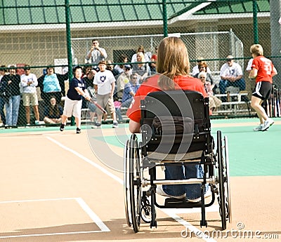 Softball/Handicapped/Special Editorial Stock Photo