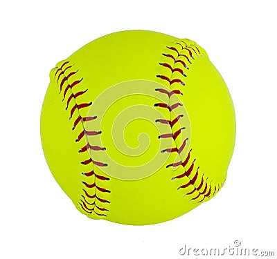 Softball isolated on white background. Stock Photo