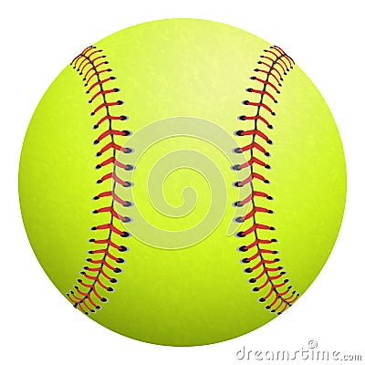 Softball isolated on white. Vector illustration. Vector Illustration