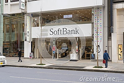 SoftBank store in Tokyo, Japan Editorial Stock Photo