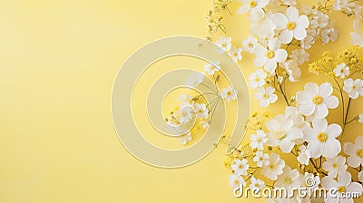 softness pastel yellow background Cartoon Illustration