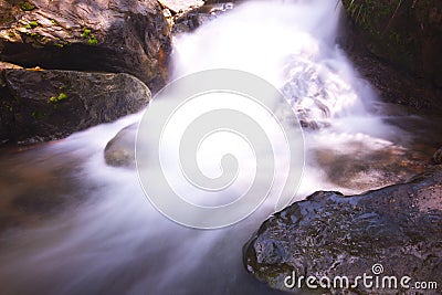 Softness of the tad kaeng nyui Waterfall Stock Photo