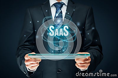 Software as a Service SaaS Stock Photo