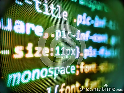 Software background technology. Developer working on program codes in office. Technology background. Programming code abstract Stock Photo