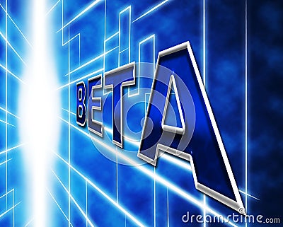 Software Beta Indicates Online Program And Programming Stock Photo