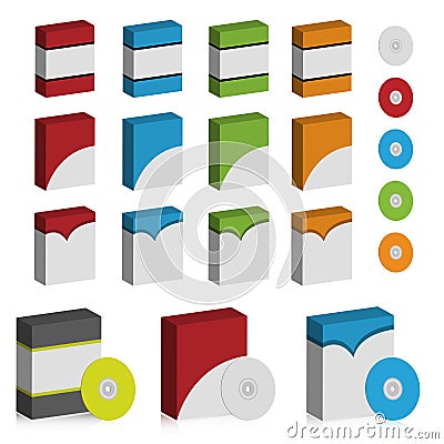 Software box set Vector Illustration