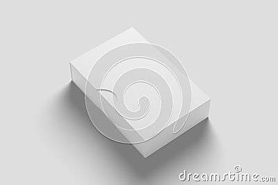 Software Box Wth Slip Case White Blank 3D Renderning Mockup Stock Photo