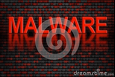 Software code or data infected by malware Stock Photo