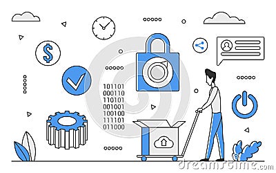 Software code testing Vector Illustration