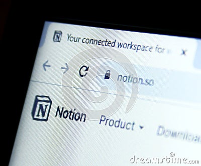 software company Notion Labs Editorial Stock Photo