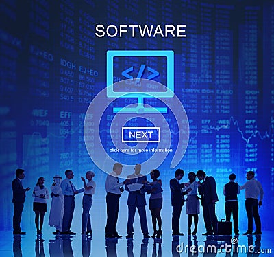 Software Computer Digital Data Homepage Concept Stock Photo