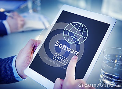 Software Computer Digital Data Homepage Concept Stock Photo