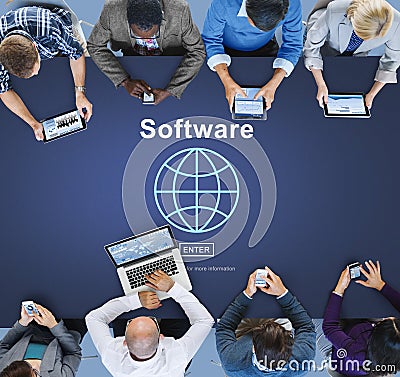 Software Computer Digital Data Homepage Concept Stock Photo