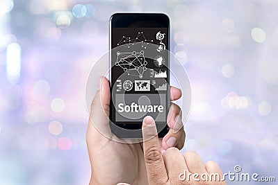 Software Data Digital Programs System Technology computer Stock Photo