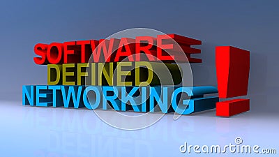 Software defined networking on blue Stock Photo