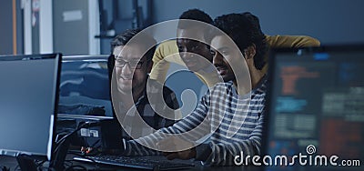 Software developers coordinating a project Stock Photo