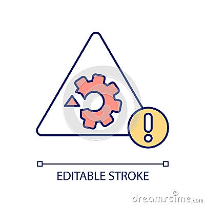 Software error correction RGB color icon Vector Illustration