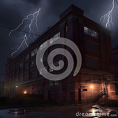 The software factory Hyper-realistic textures dynamic lig generative AI Stock Photo