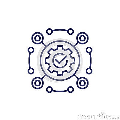 software, framework or automation line icon vector Stock Photo