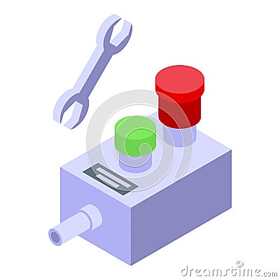 Software icon isometric vector. Program process Vector Illustration