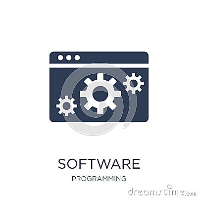 Software icon. Trendy flat vector Software icon on white background from Programming collection Vector Illustration