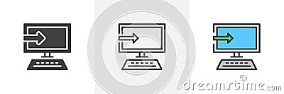 Software install icon Vector Illustration