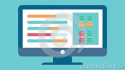 Software Interface A closeup of a computer screen displaying a userfriendly software interface for genetic data analysis Vector Illustration