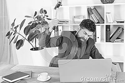 Software license agreement. Destroy laptop. Hateful job. Bad computer. Slow internet connection. Outdated software Stock Photo