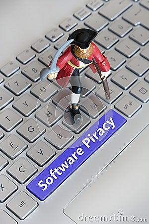 Software Piracy Stock Photo