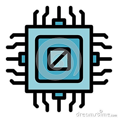 Software processor icon vector flat Vector Illustration