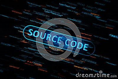 Software source code concept with programming code Stock Photo