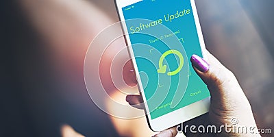 Software Update Electronic Device Display Concept Stock Photo