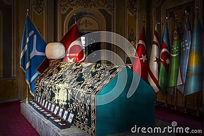 Sogut, Bilecik / Turkey - September 08 2019 : Tomb of Ertugrul Gazi who is the father of Osman Bey Editorial Stock Photo