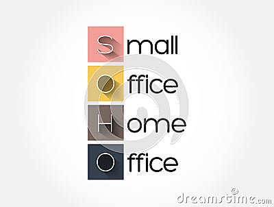 SOHO - Small Office/Home Office acronym, business concept background Stock Photo