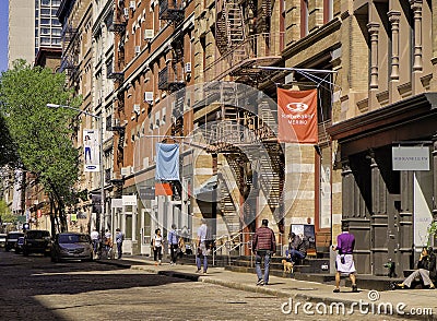 Soho Street, Lower Manhattan, New York Editorial Stock Photo