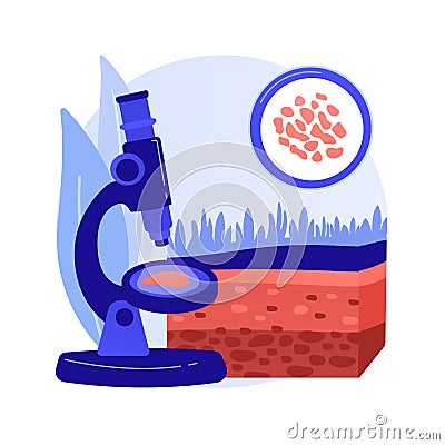 Soil analysis abstract concept vector illustration. Vector Illustration