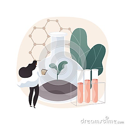 Soil chemistry abstract concept vector illustration. Vector Illustration